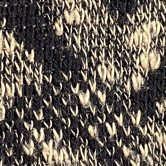 VTG 80s Chevron Batwing Sweater S/M Black Tan Knit Retro Slouchy Y2K Boho Chic - Picture 11 of 12